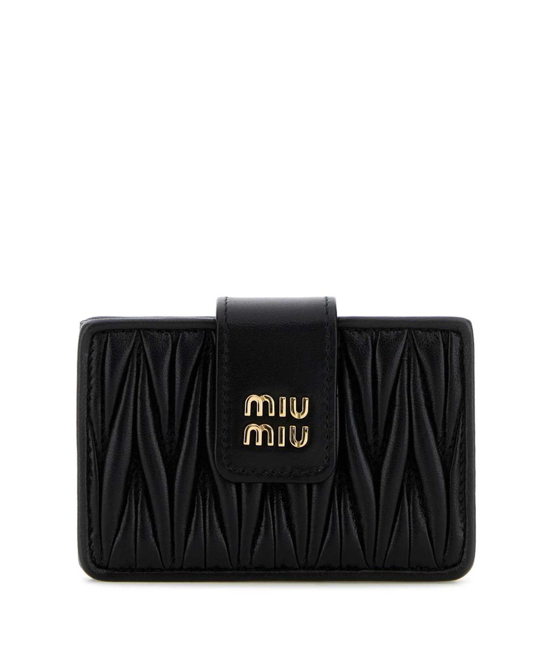 MIU MIU Черный кожаный кошелек, фото 1