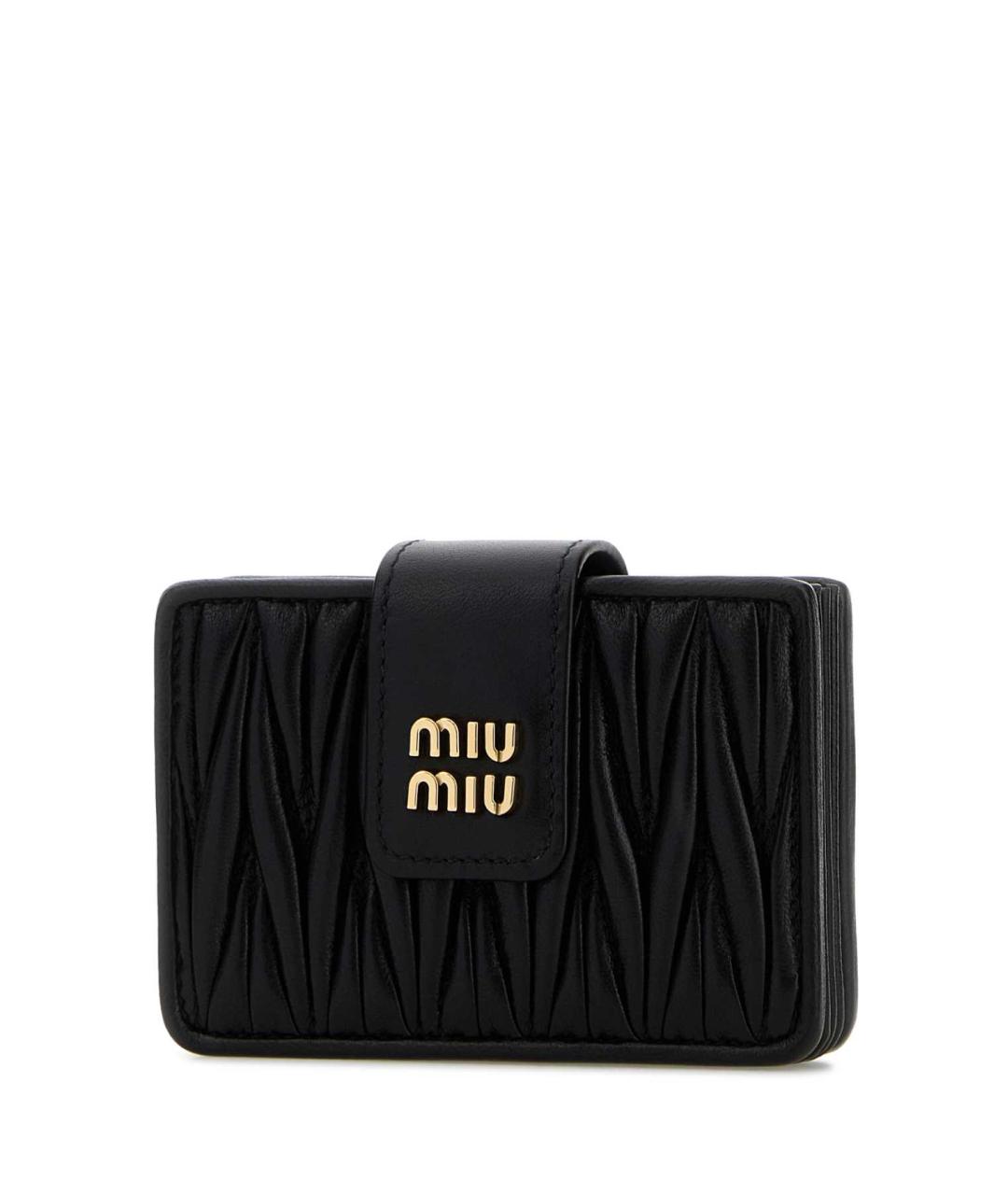 MIU MIU Черный кожаный кошелек, фото 2