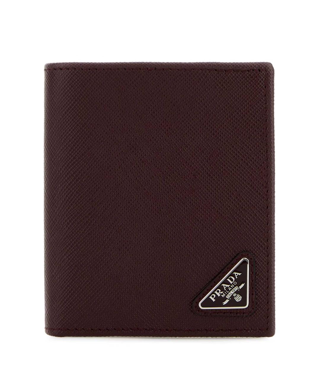 PRADA Бордовый кожаный кошелек, фото 1