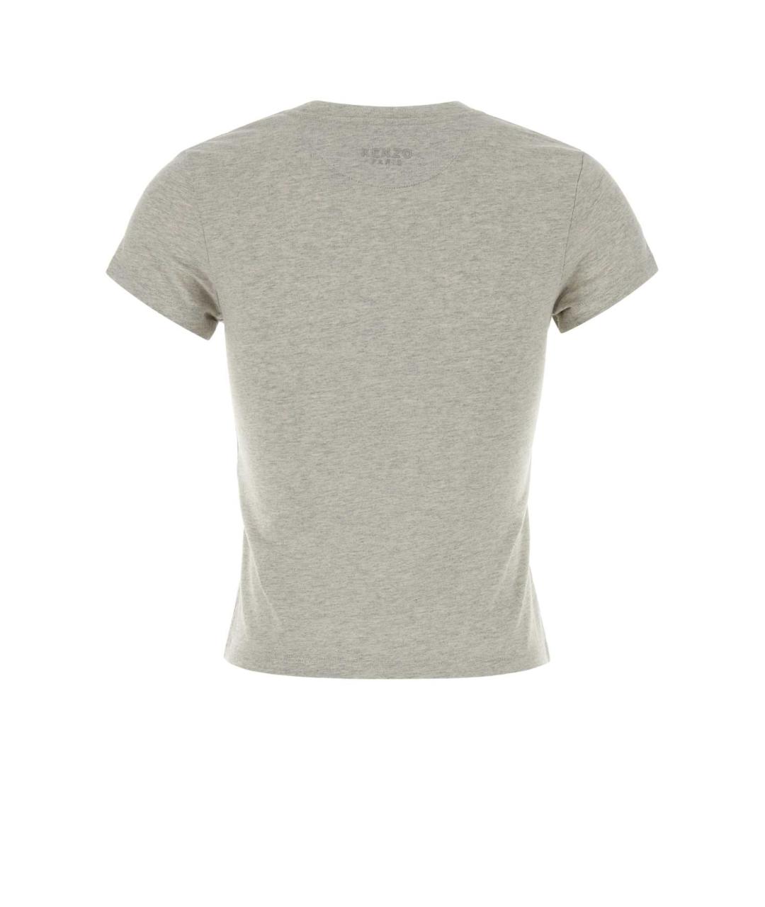 KENZO Серая хлопковая футболка, фото 2