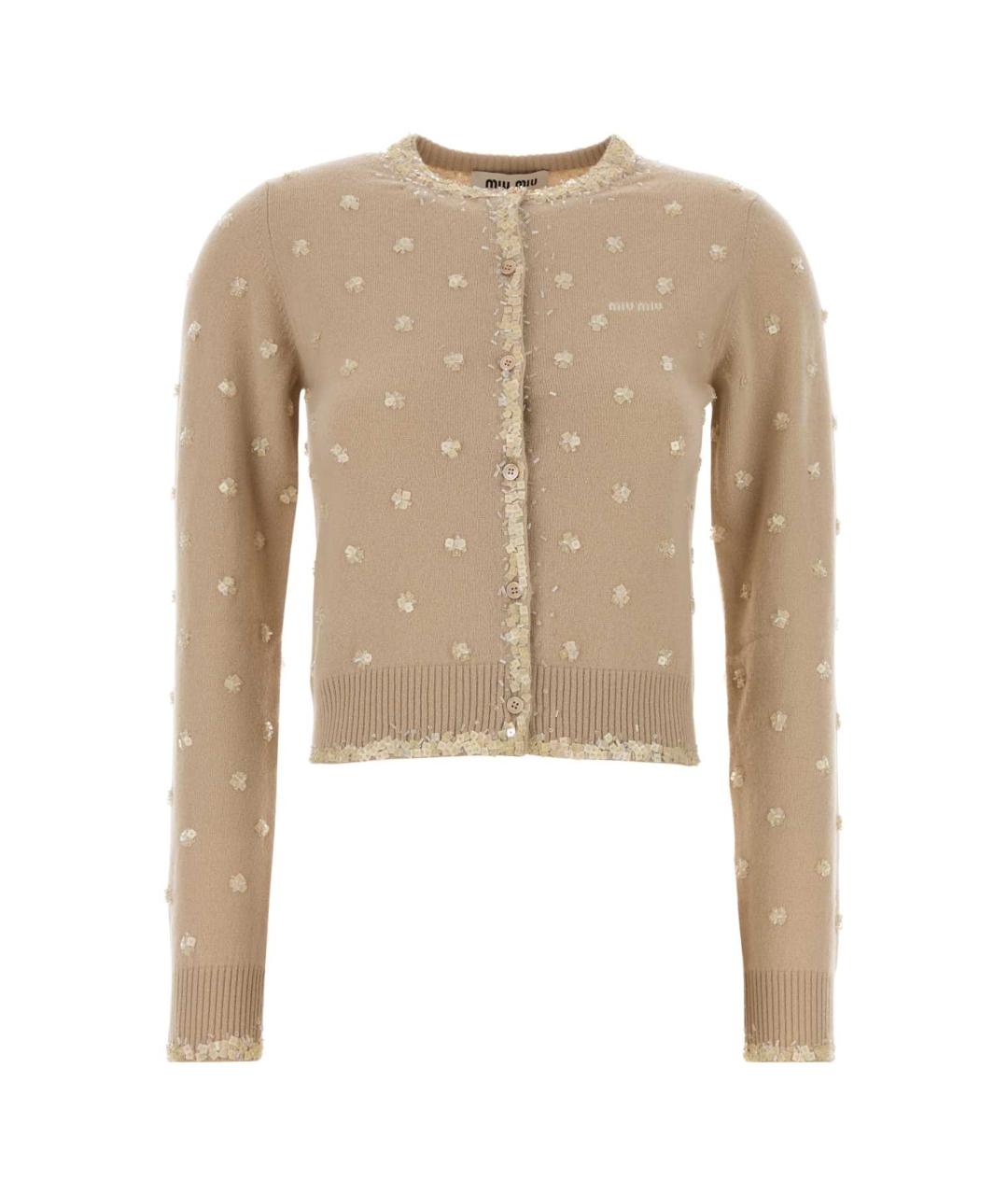 MIU MIU Розовый кашемировый кардиган, фото 1