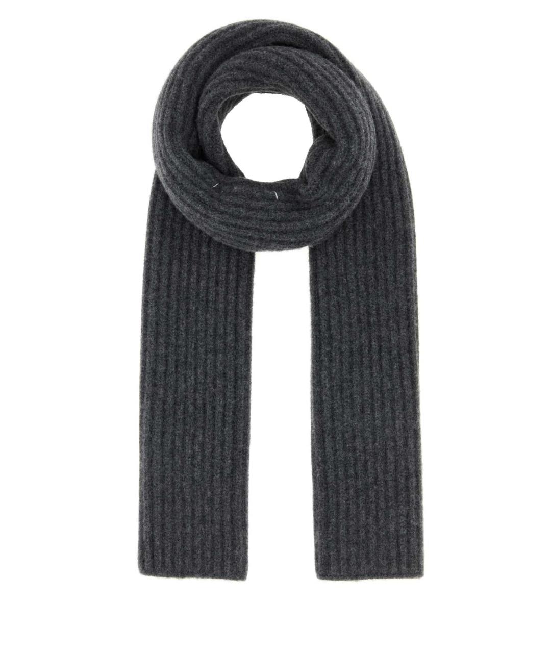 MAISON MARGIELA Серый шерстяной шарф, фото 1