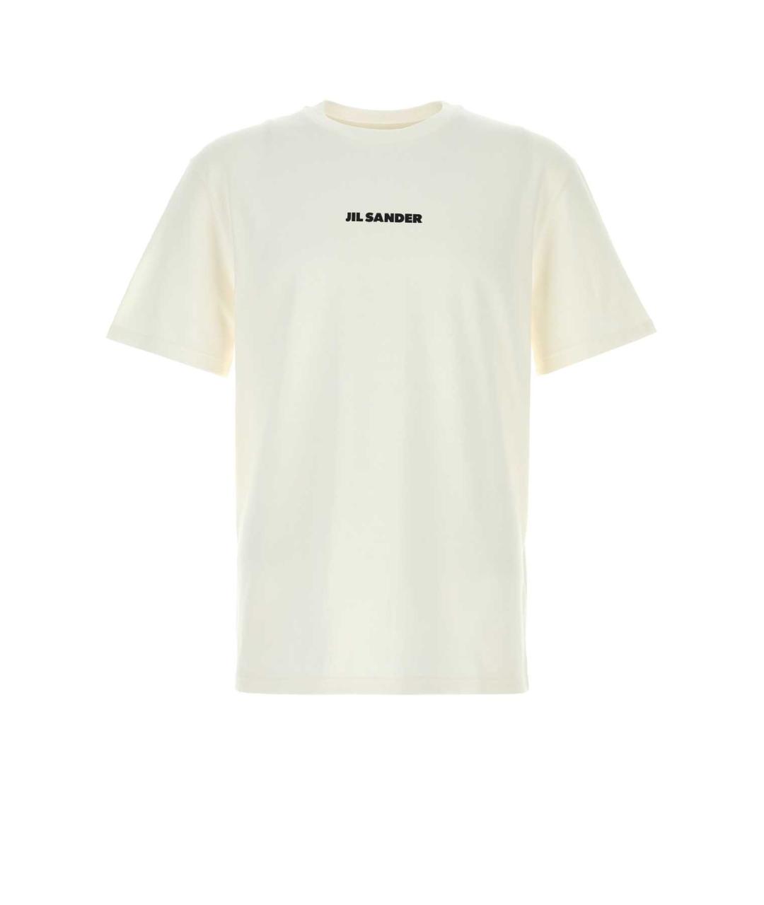 JIL SANDER Белая хлопковая футболка, фото 1