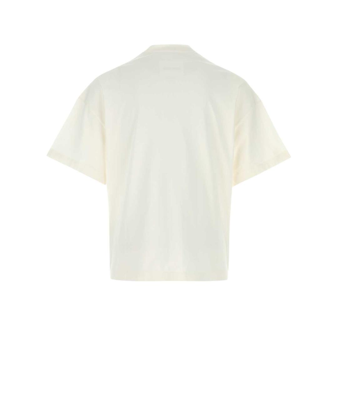 JIL SANDER Белая хлопковая футболка, фото 2