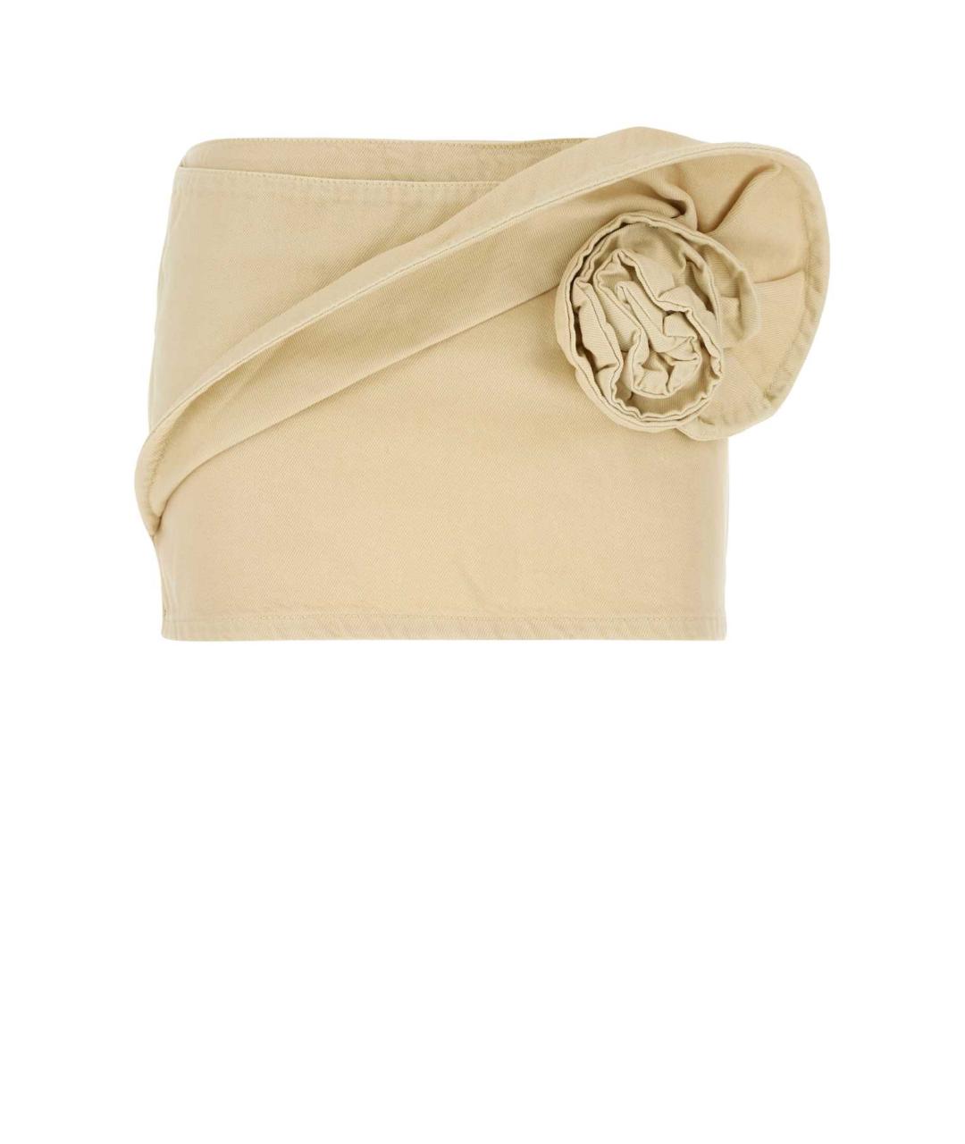 MAGDA BUTRYM Бежевая хлопковая юбка мини, фото 1