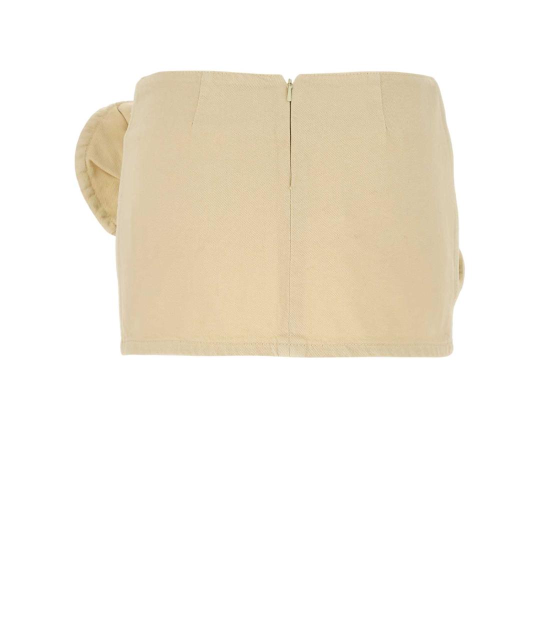 MAGDA BUTRYM Бежевая хлопковая юбка мини, фото 2