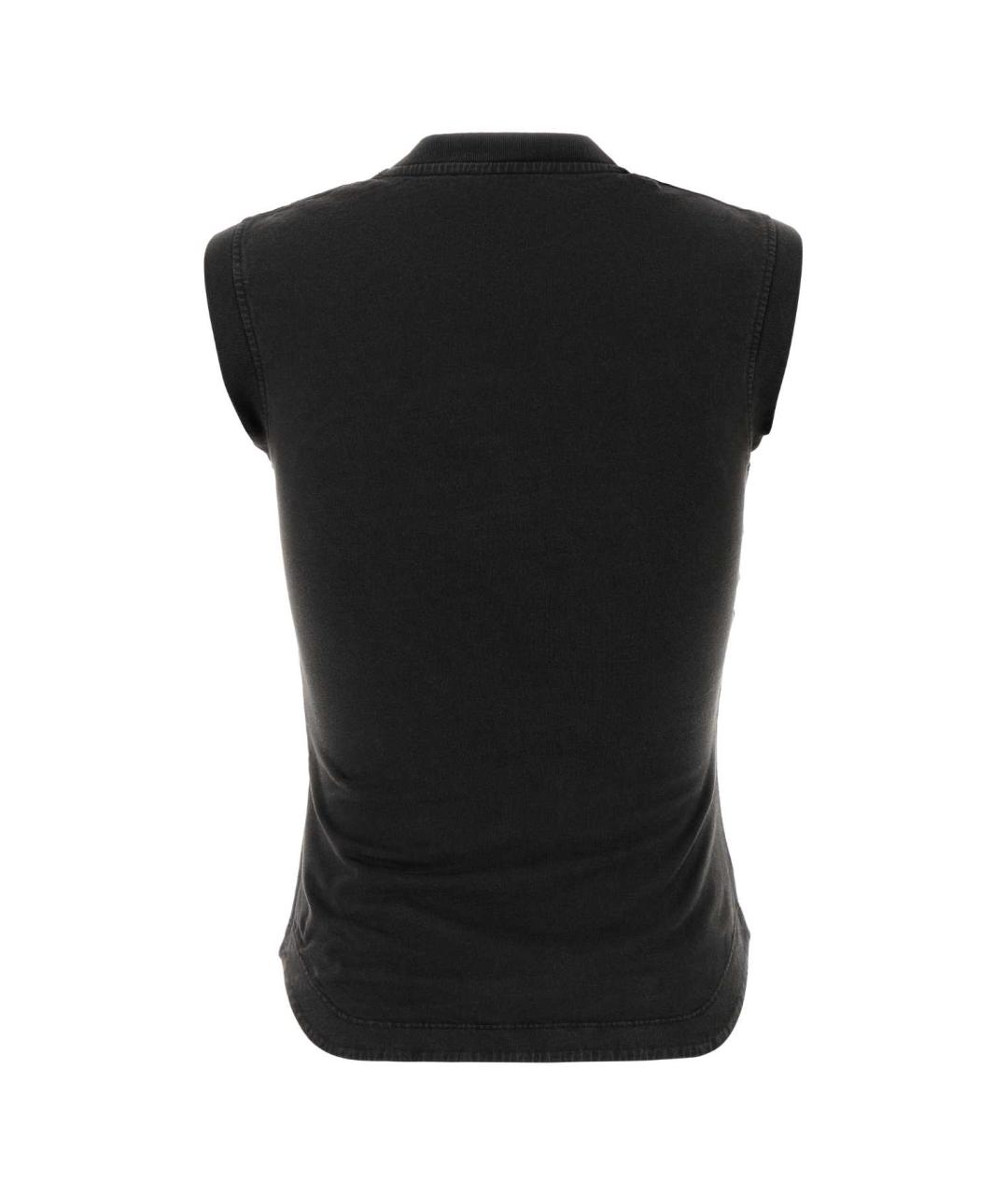 THE ATTICO Черная хлопковая футболка, фото 2