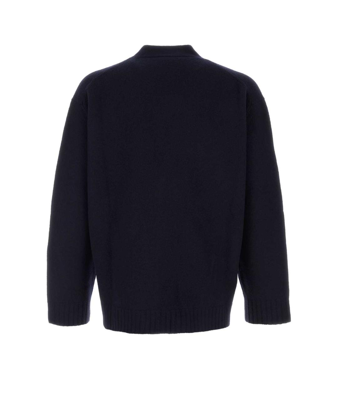 JIL SANDER Синий шерстяной кардиган, фото 2