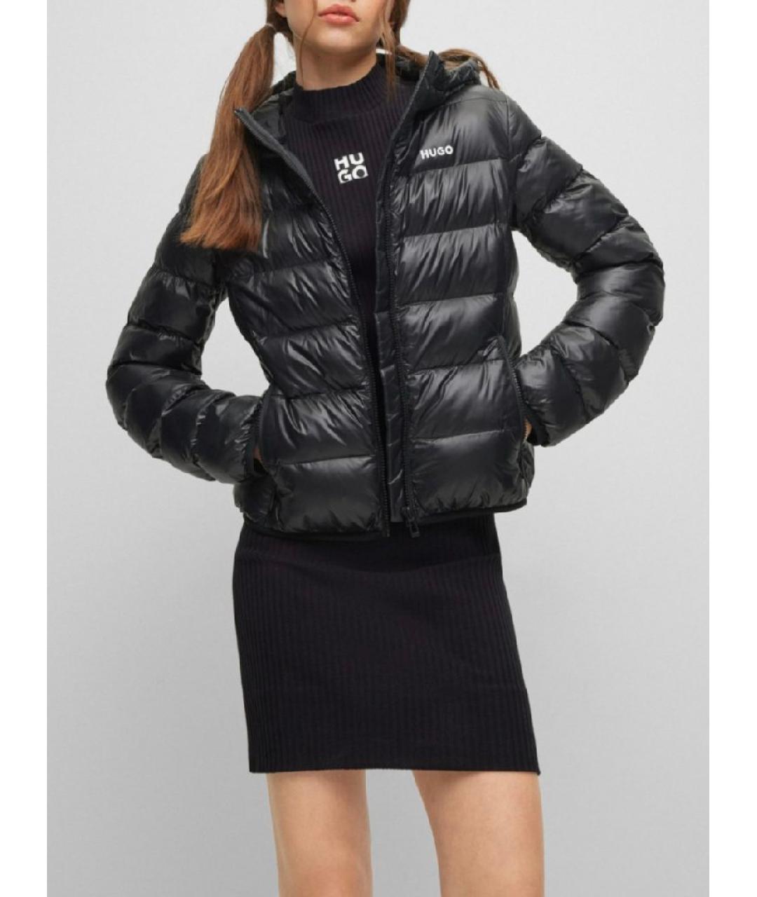HUGO Черная полиэстеровая куртка, фото 3