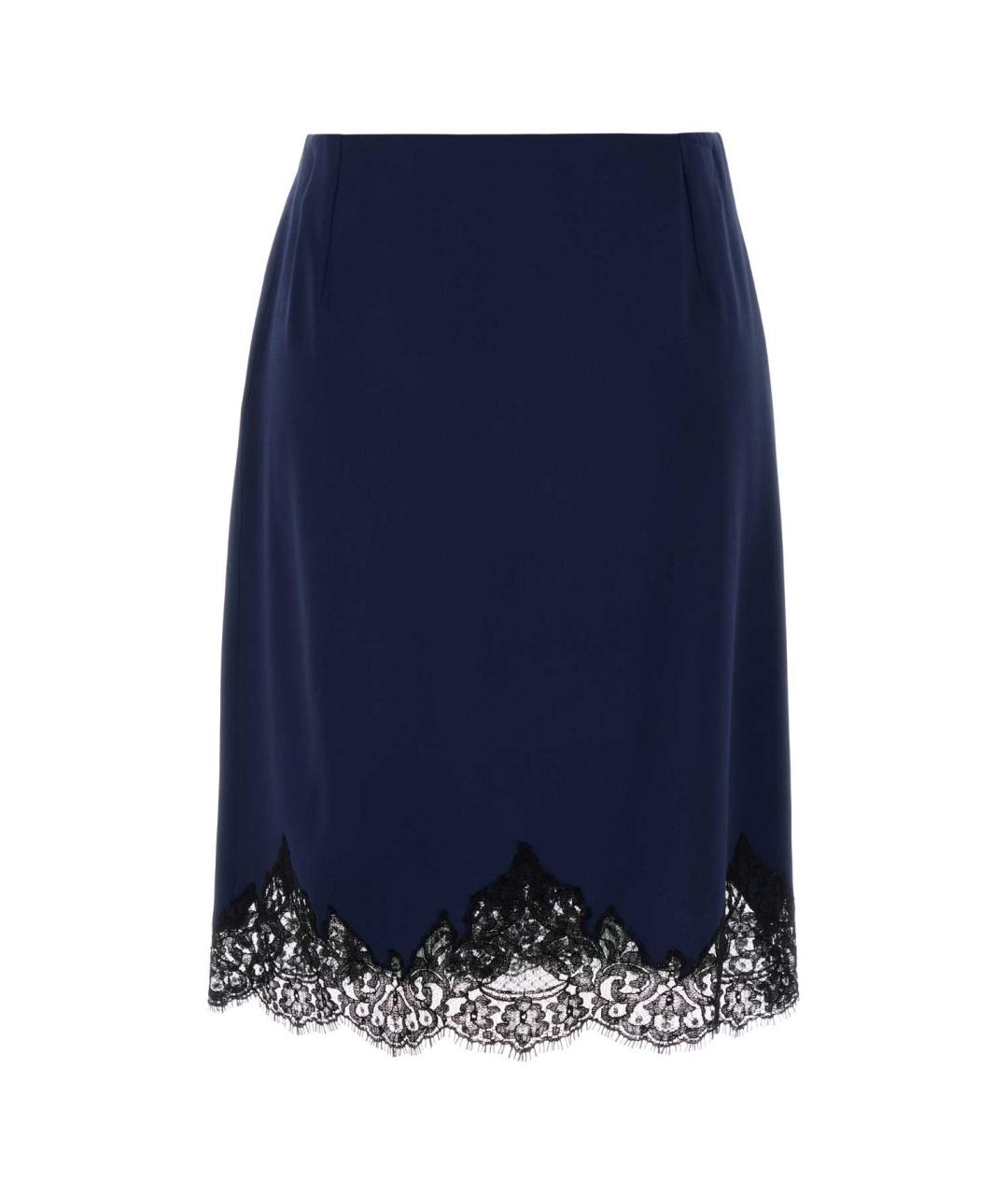 STELLA MCCARTNEY Синяя ацетатная юбка миди, фото 2