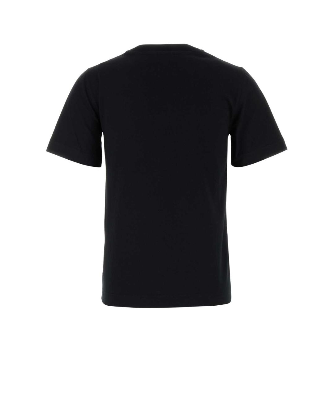 BURBERRY Черная хлопковая футболка, фото 2