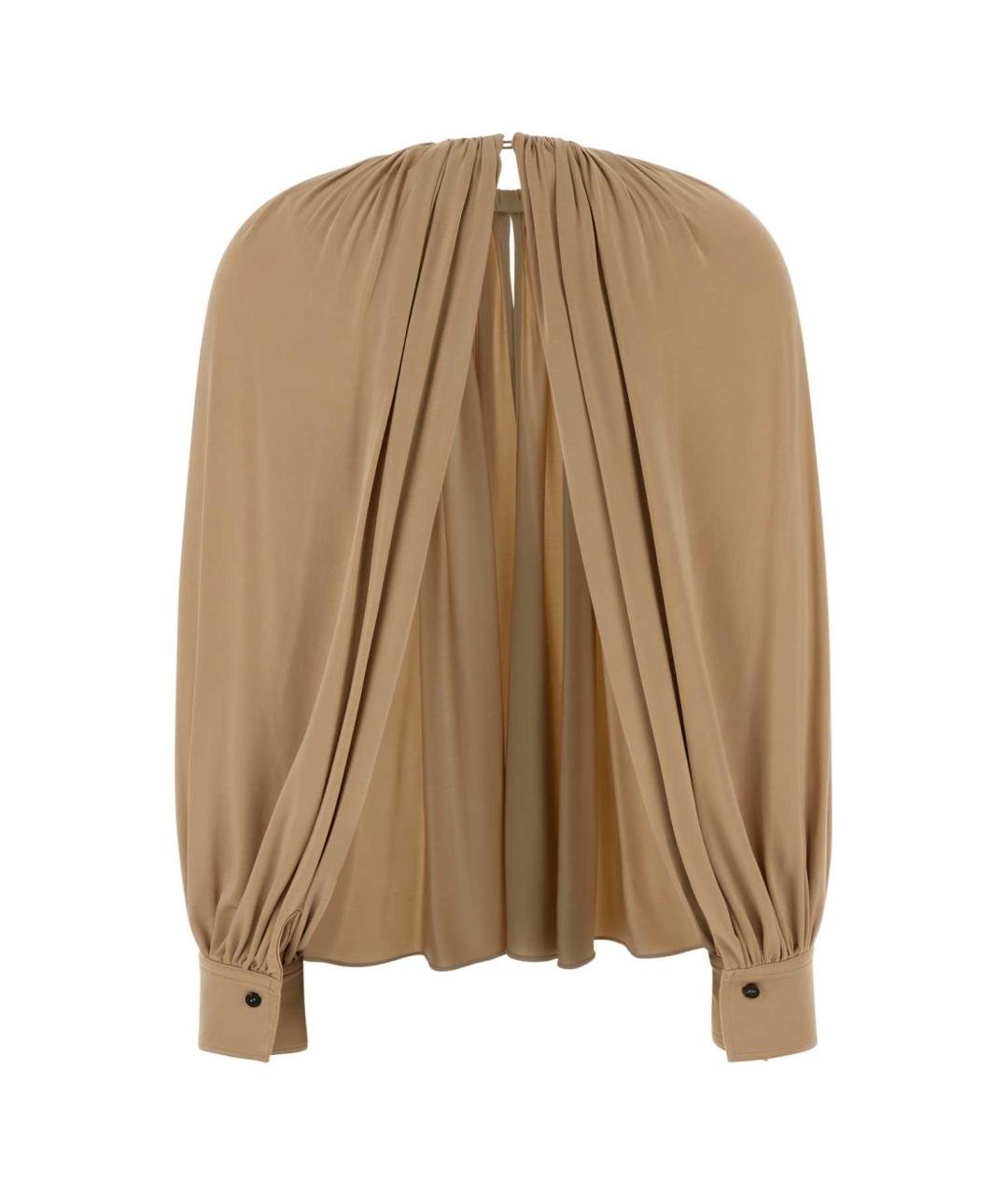 FERRAGAMO Бежевая вискозная блузы, фото 2