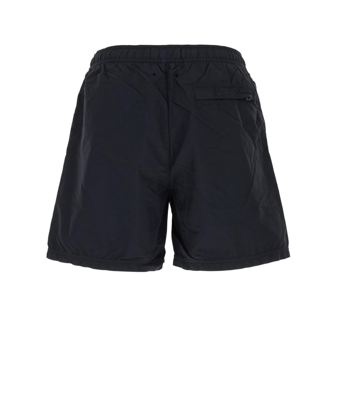 STONE ISLAND Синие шелковые шорты, фото 2