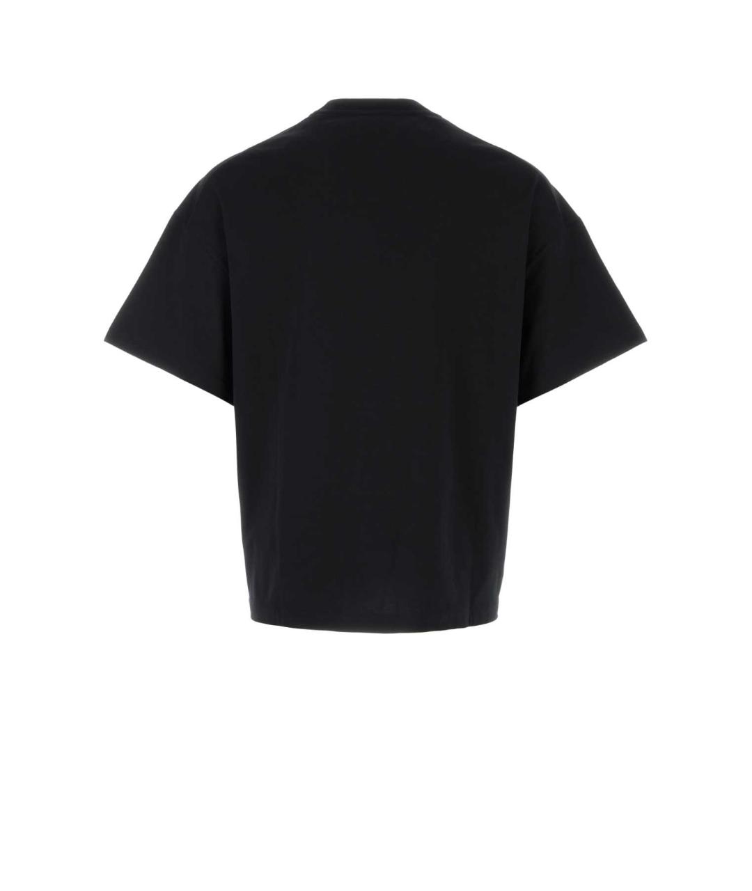 JIL SANDER Черная хлопковая футболка, фото 2