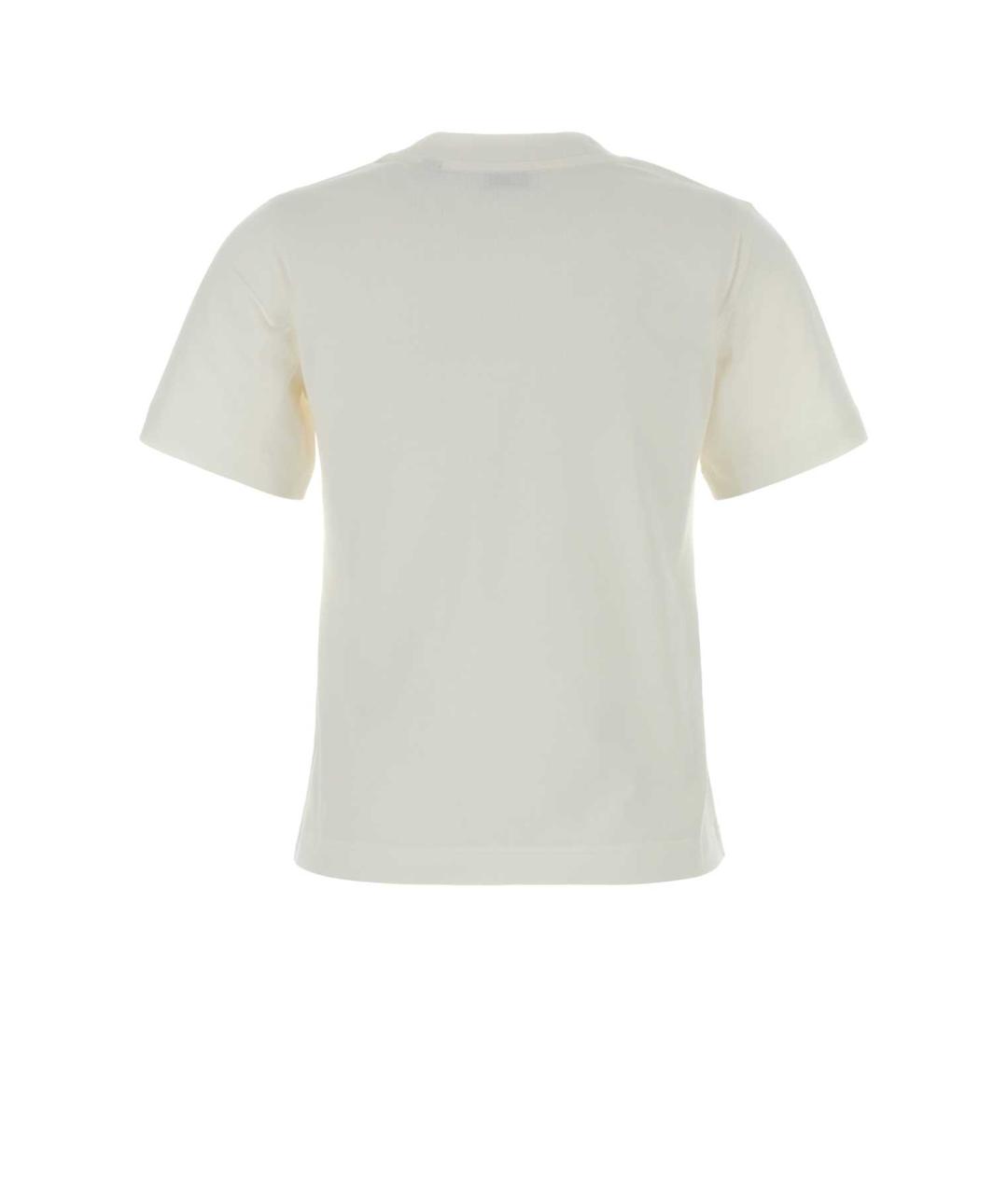 BURBERRY Белая хлопковая футболка, фото 2