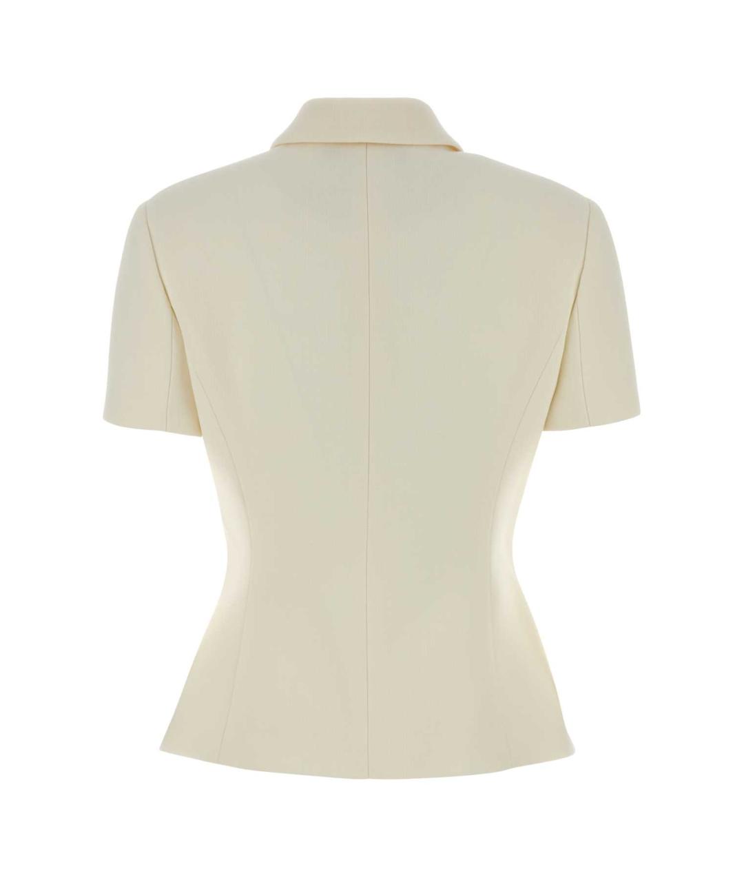 VERSACE Белый шерстяной жакет/пиджак, фото 2