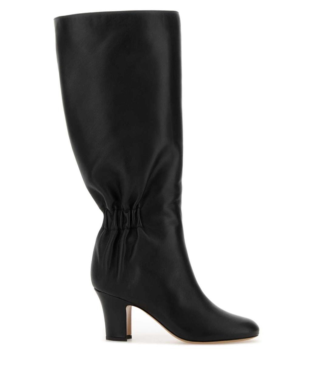 FERRAGAMO Черные кожаные сапоги, фото 1