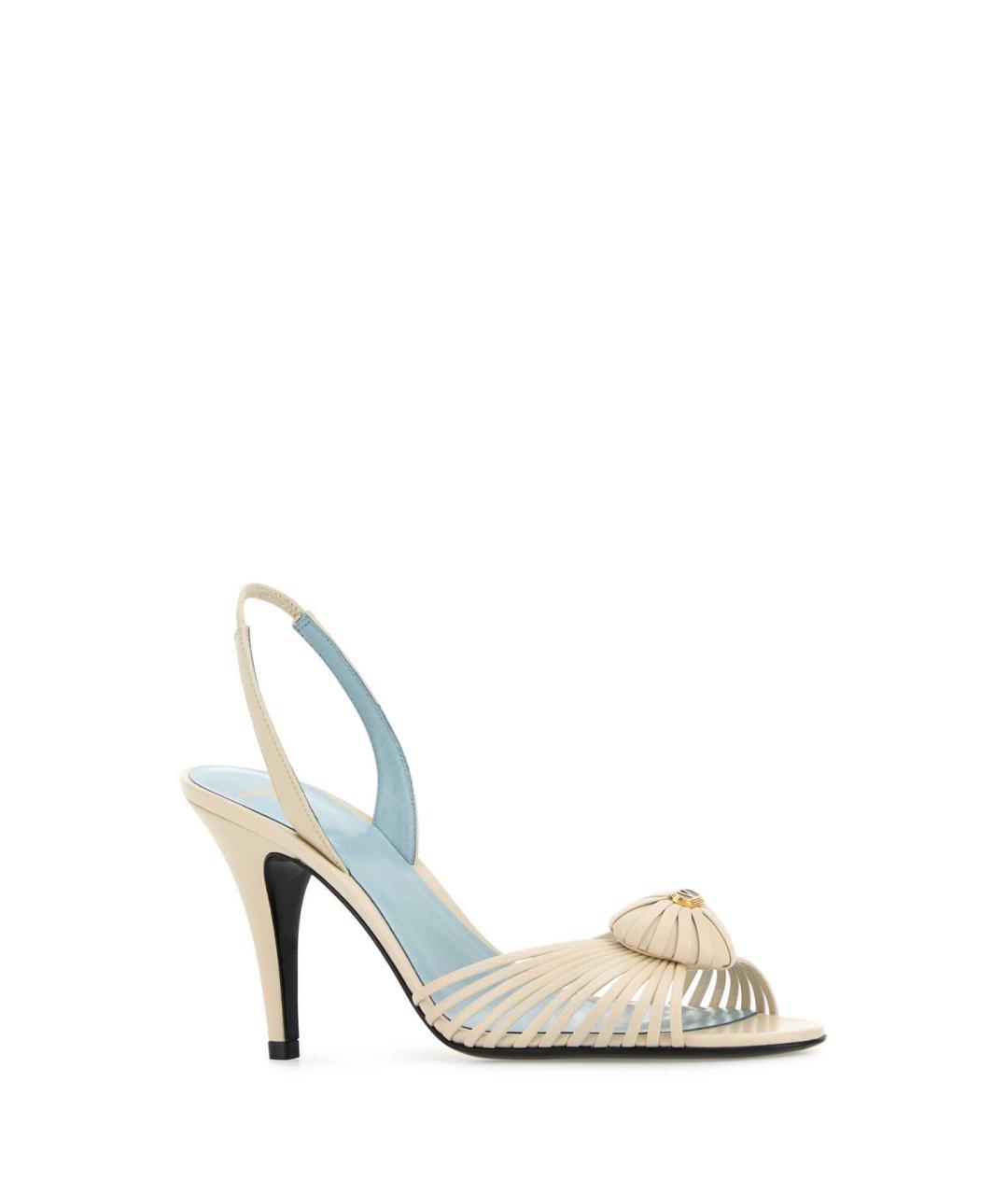 VALENTINO Белые кожаные босоножки, фото 2