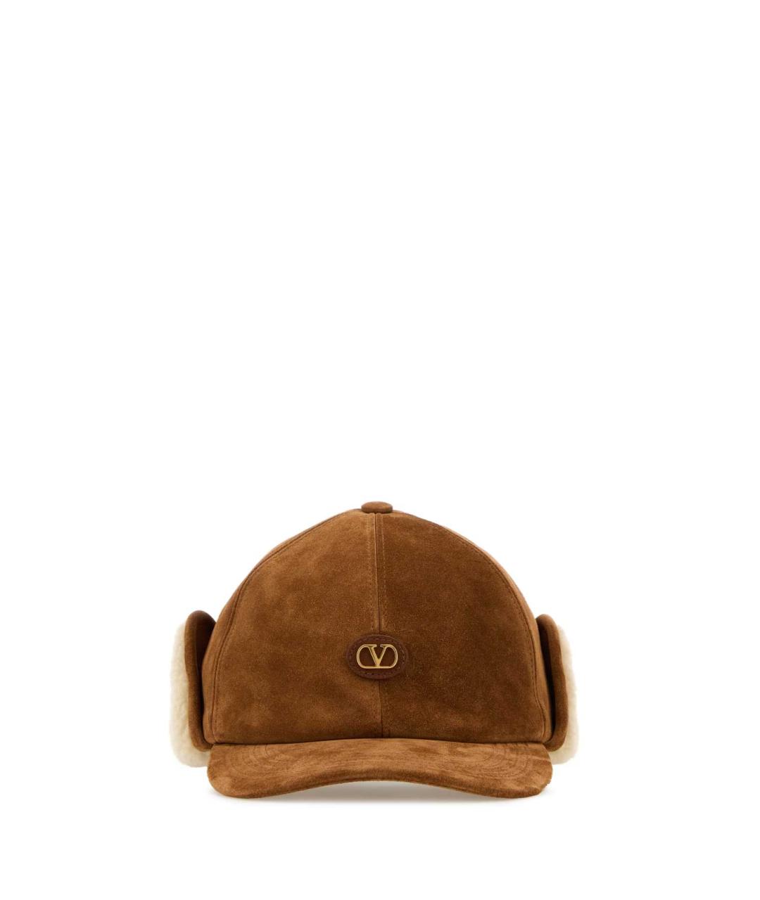 VALENTINO Коричневая шерстяная кепка/бейсболка, фото 1