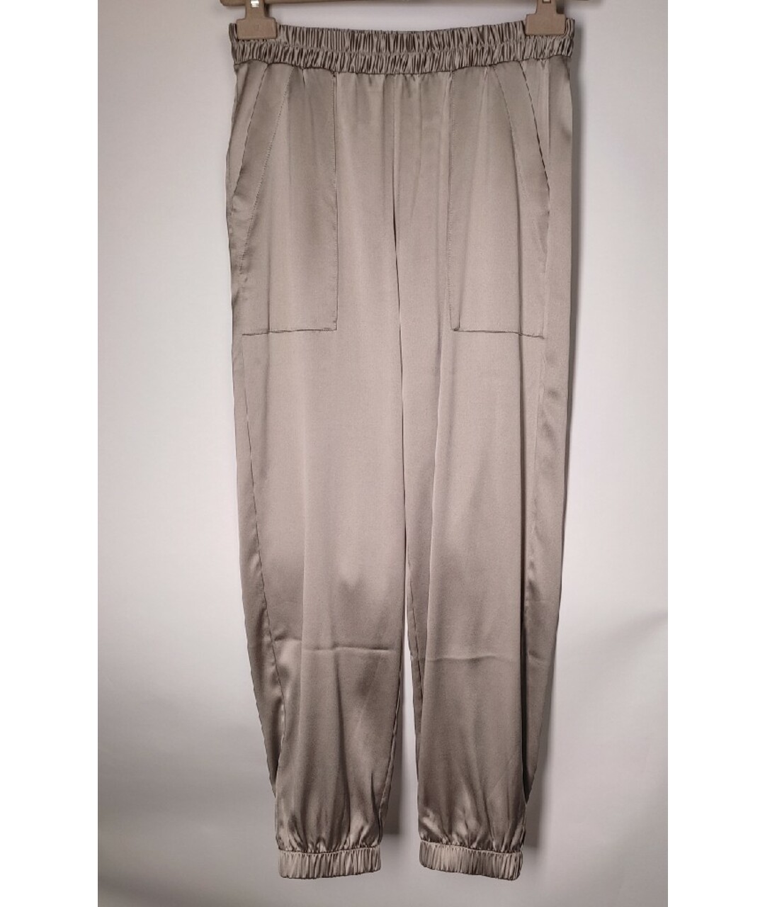 Falconeri Бежевые шелковые прямые брюки, фото 6
