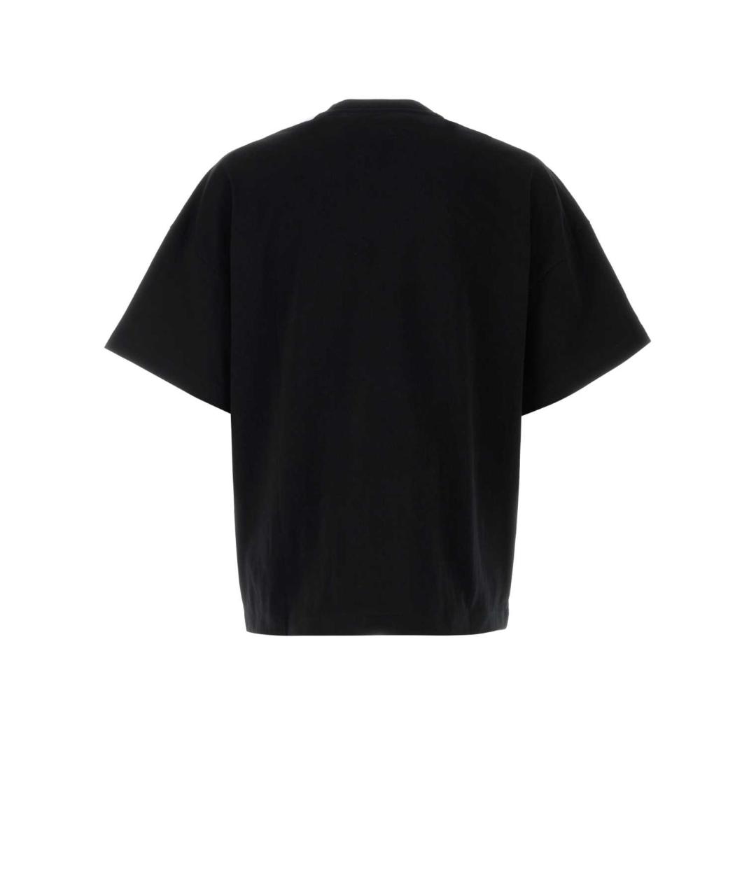 JIL SANDER Черная хлопковая футболка, фото 2