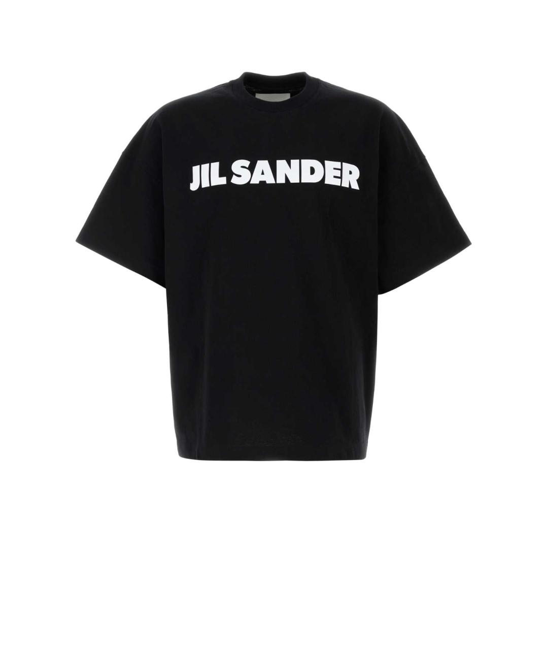JIL SANDER Черная хлопковая футболка, фото 1