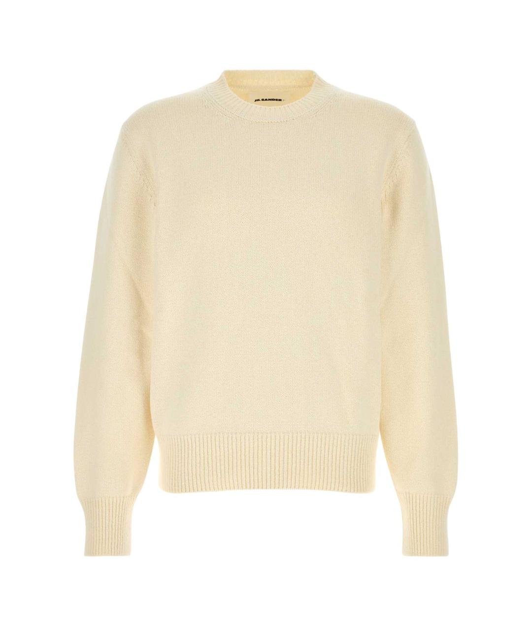 JIL SANDER Бежевый хлопковый джемпер / свитер, фото 1