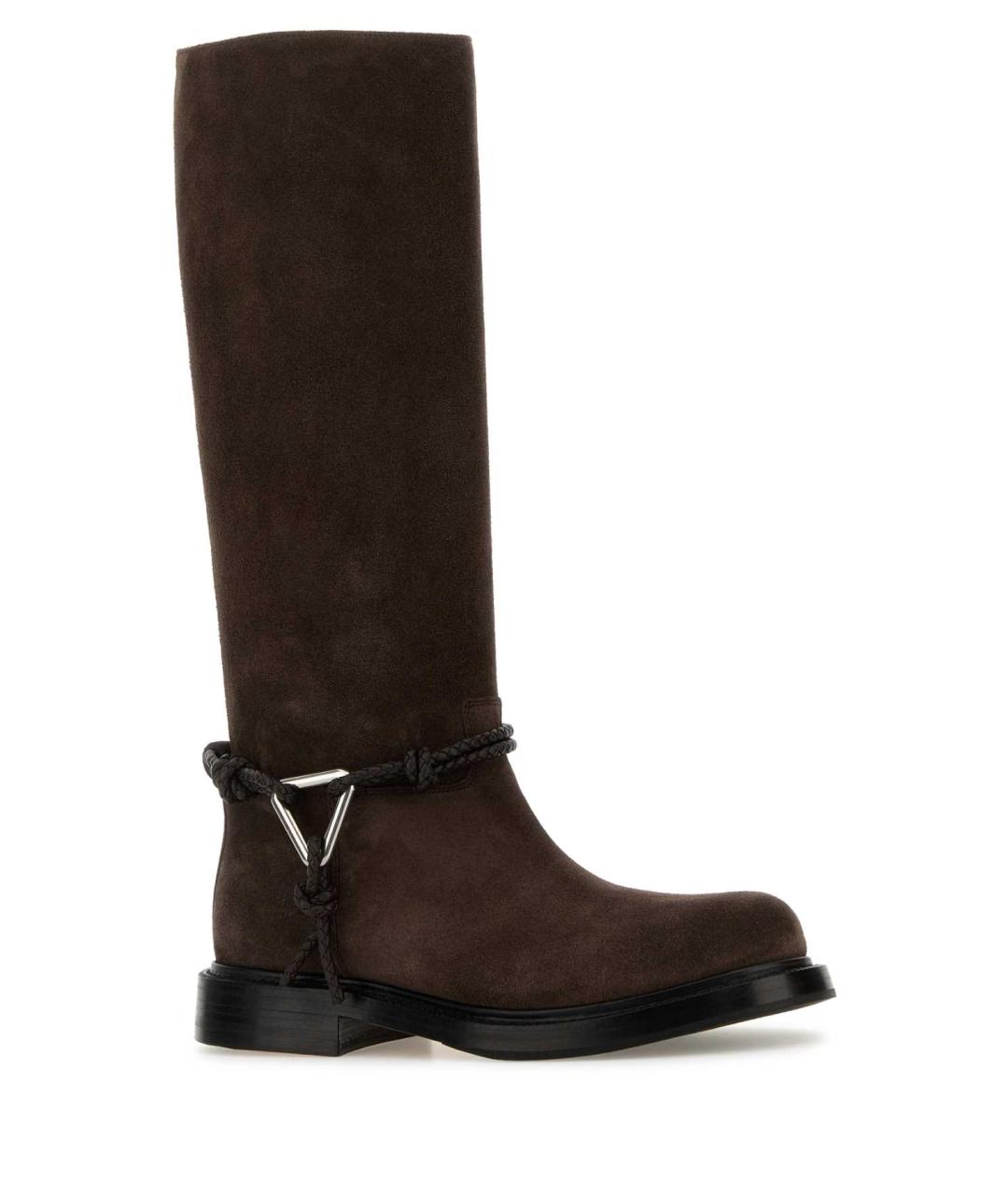 BOTTEGA VENETA Коричневые замшевые сапоги, фото 2
