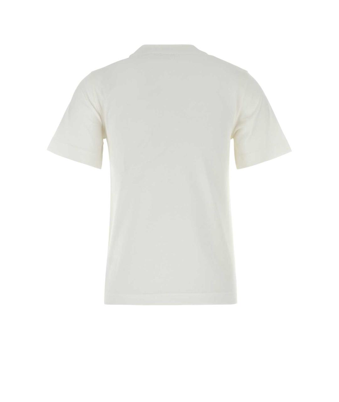 BURBERRY Белая хлопковая футболка, фото 2