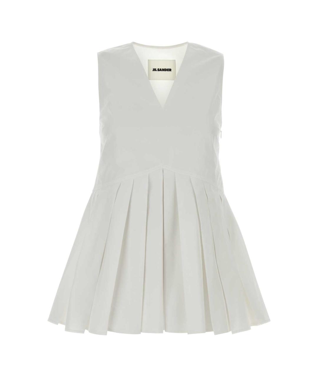 JIL SANDER Белая хлопковая майка, фото 1