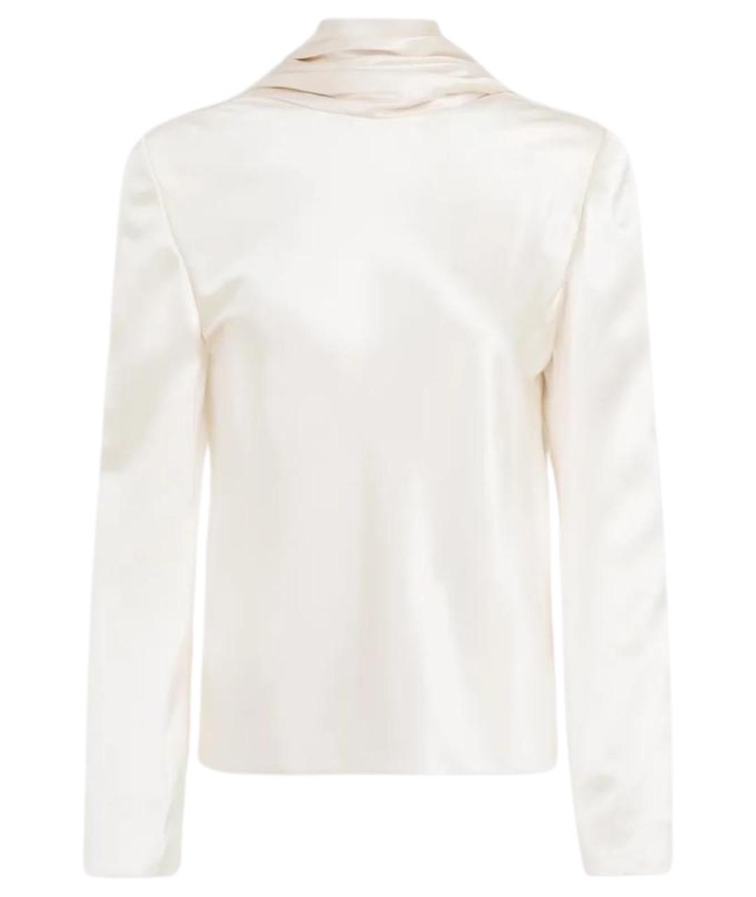 SAINT LAURENT Белая шелковая рубашка, фото 1