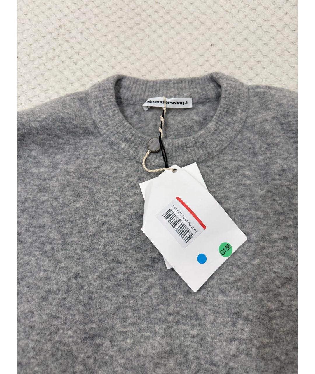 ALEXANDER WANG Серый шерстяной джемпер / свитер, фото 3