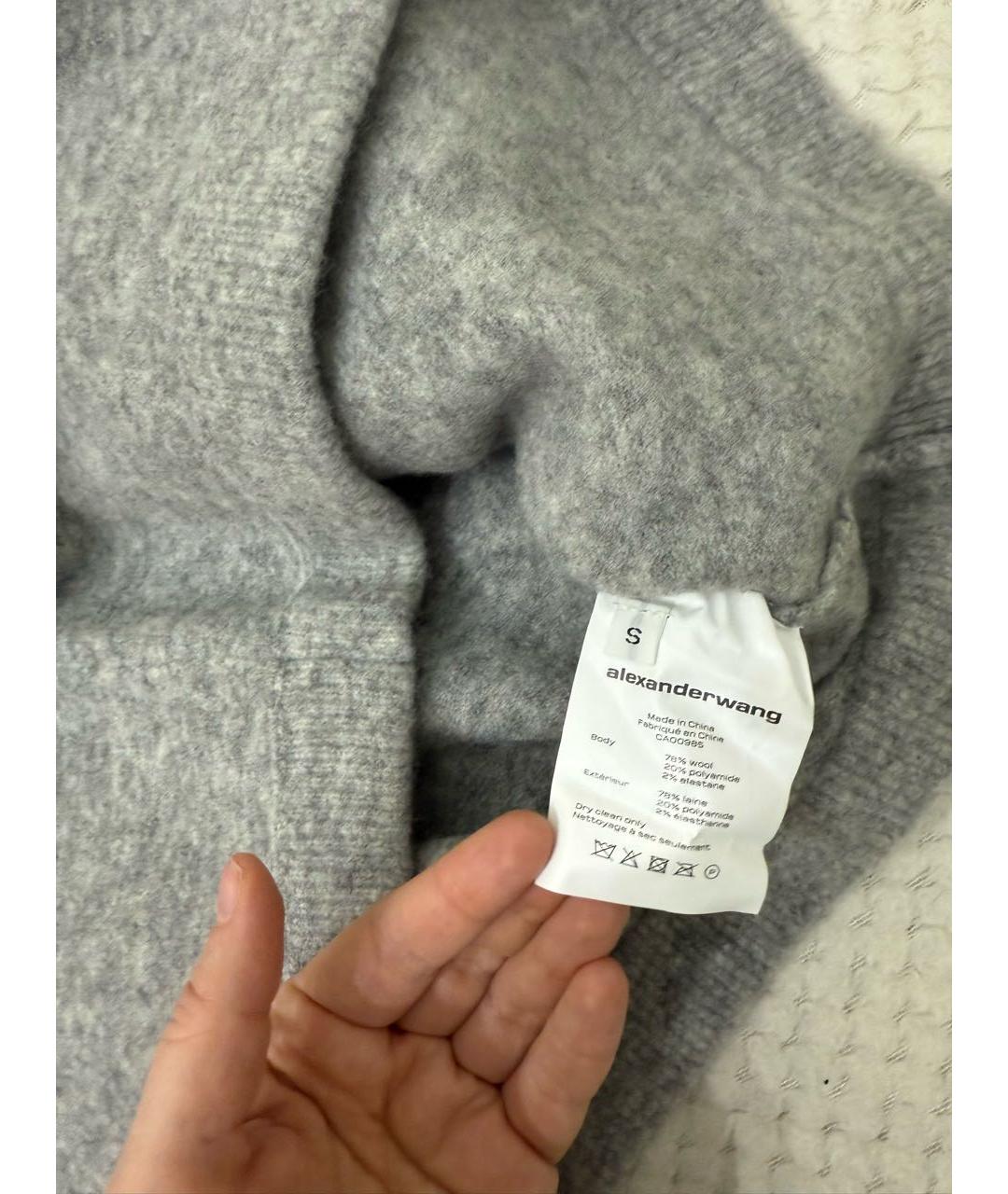 ALEXANDER WANG Серый шерстяной джемпер / свитер, фото 5