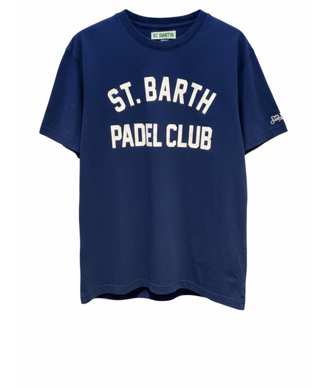 MC2 SAINT BARTH Темно-синяя хлопковая футболка, фото 1