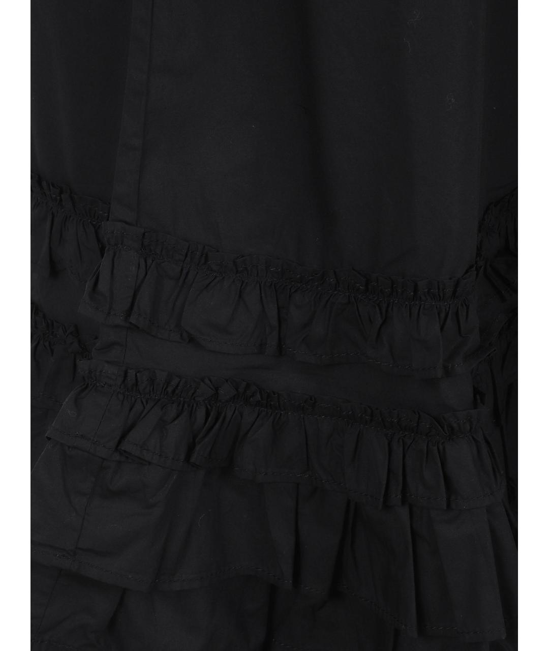 GANNI Черное хлопковое повседневное платье, фото 3