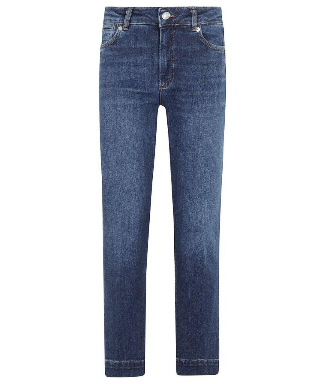 SPORTMAX Синие хлопковые прямые джинсы, фото 1