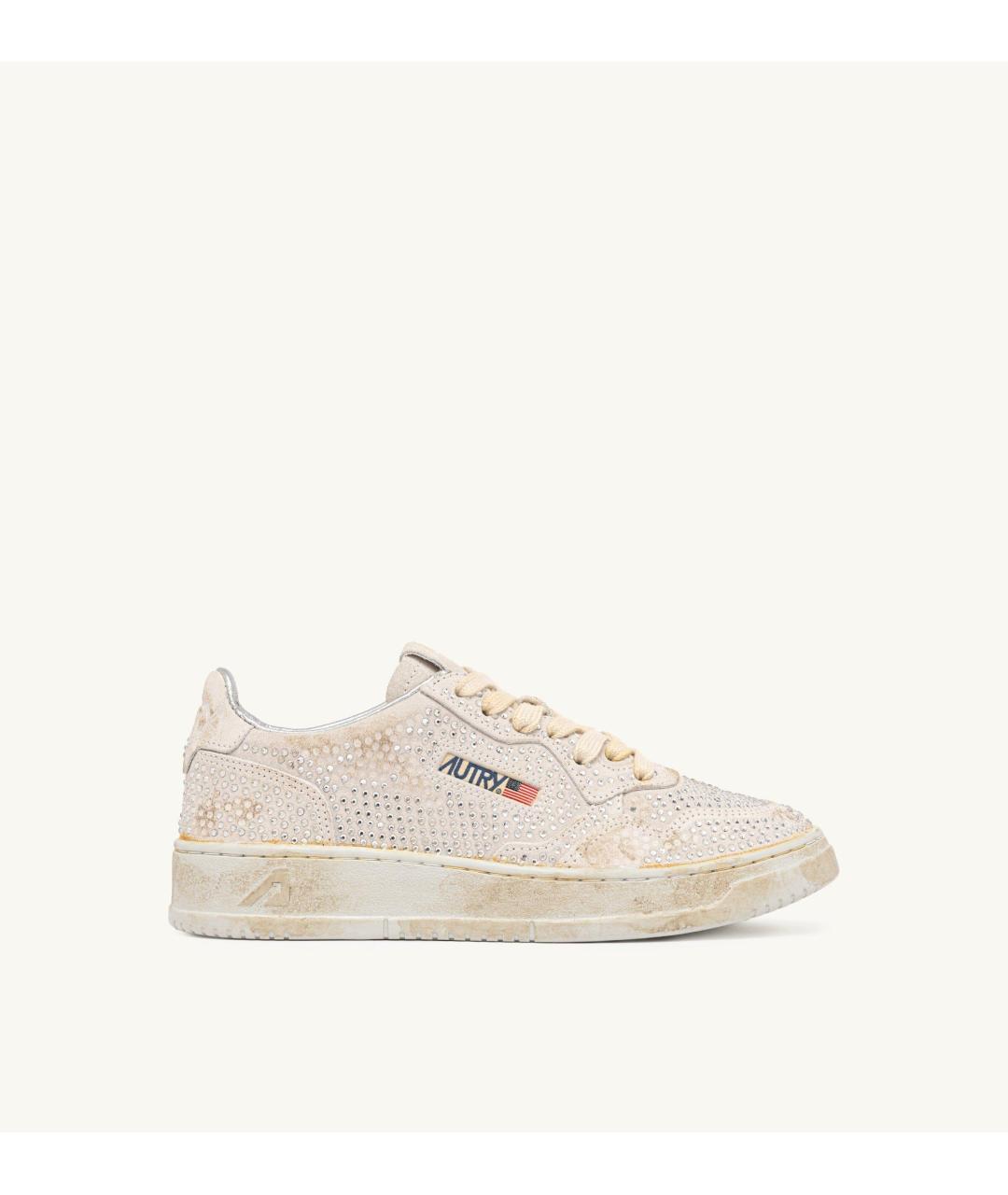 AUTRY Бежевые замшевые кроссовки, фото 1