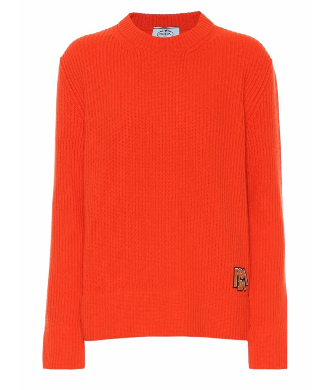 PRADA Оранжевый шерстяной джемпер / свитер, фото 1
