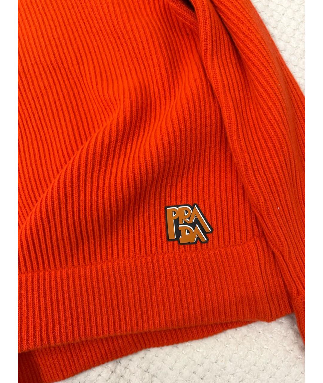 PRADA Оранжевый шерстяной джемпер / свитер, фото 5