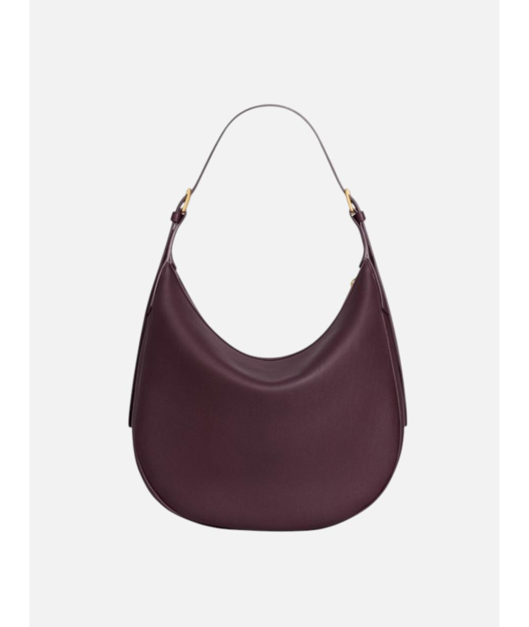 CELINE Бордовая кожаная сумка через плечо, фото 2