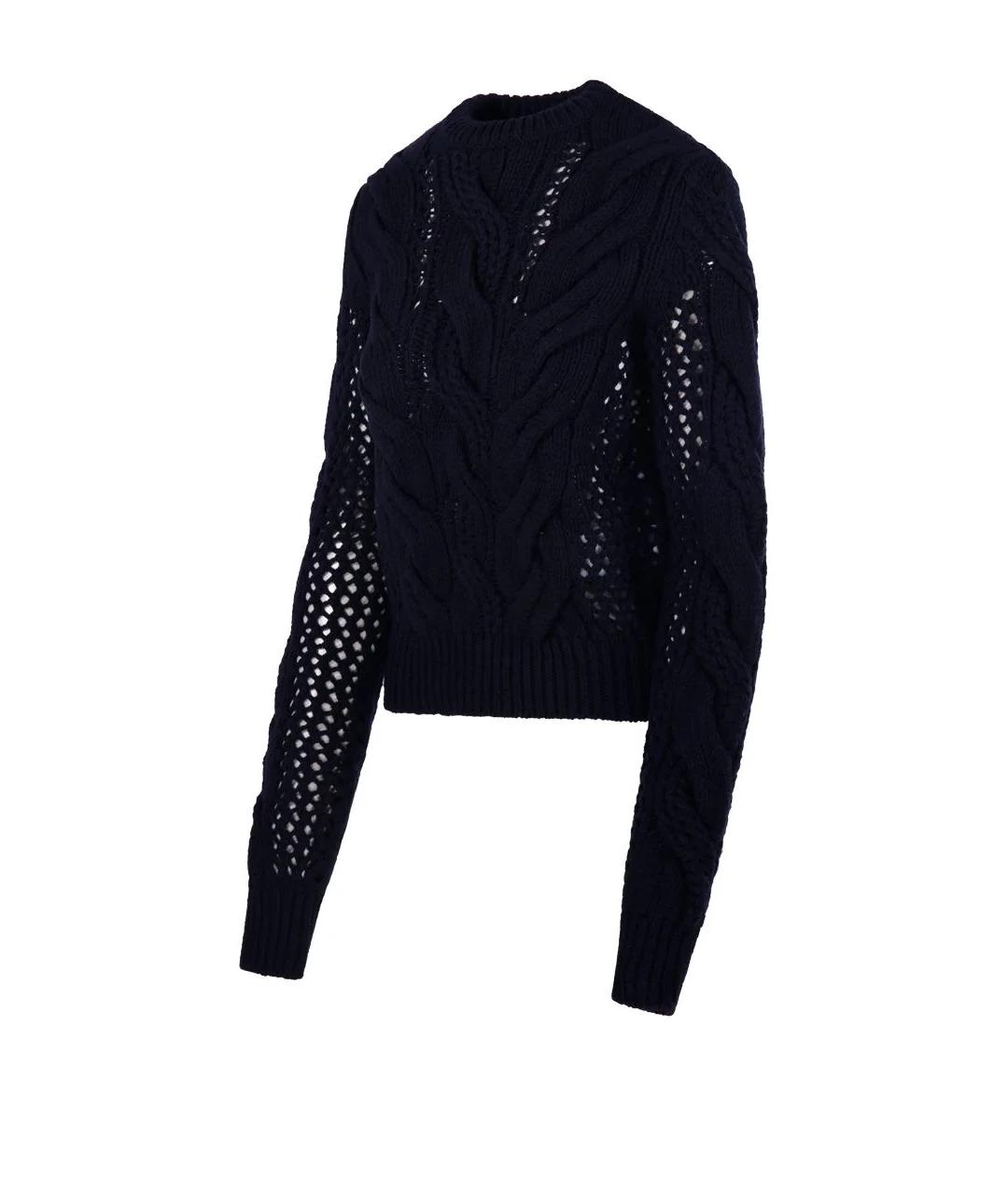 SPORTMAX Синий шерстяной джемпер / свитер, фото 4