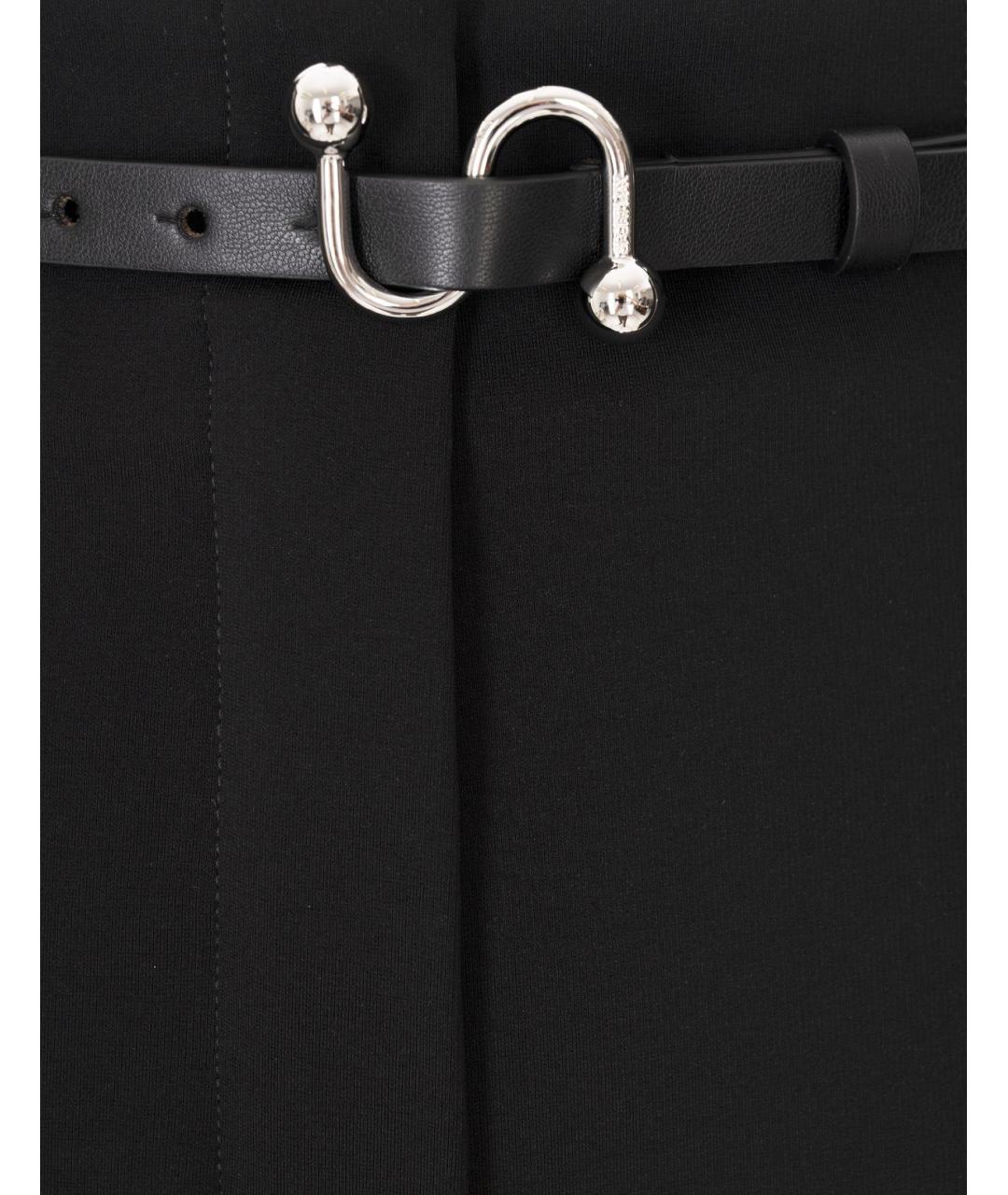 SPORTMAX Черные вискозные прямые брюки, фото 2