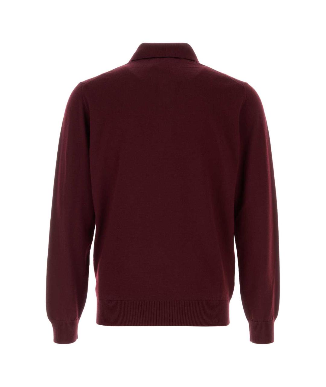 FENDI Бордовый шерстяной джемпер / свитер, фото 2