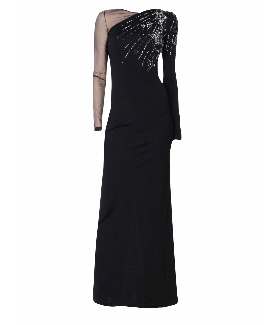 JUST CAVALLI Черное полиэстеровое вечернее платье, фото 1