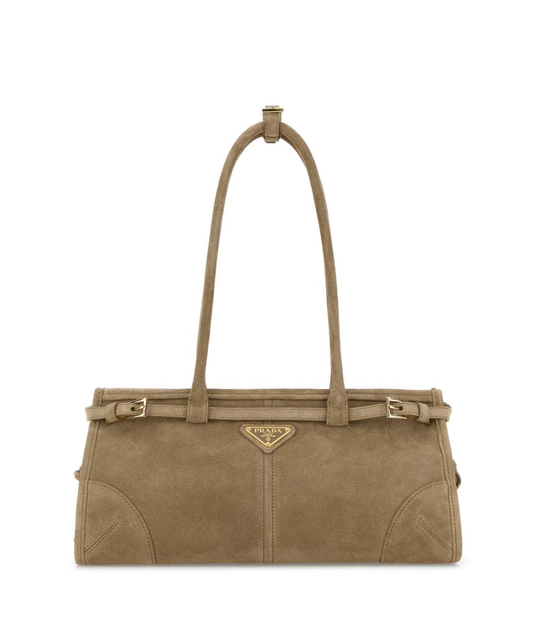 PRADA Бежевая замшевая сумка через плечо, фото 1