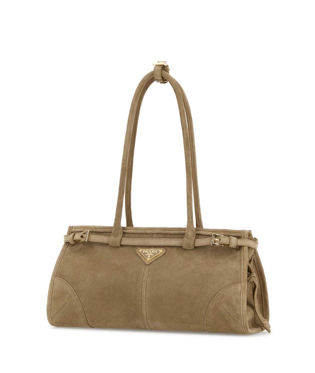 PRADA Бежевая замшевая сумка через плечо, фото 2