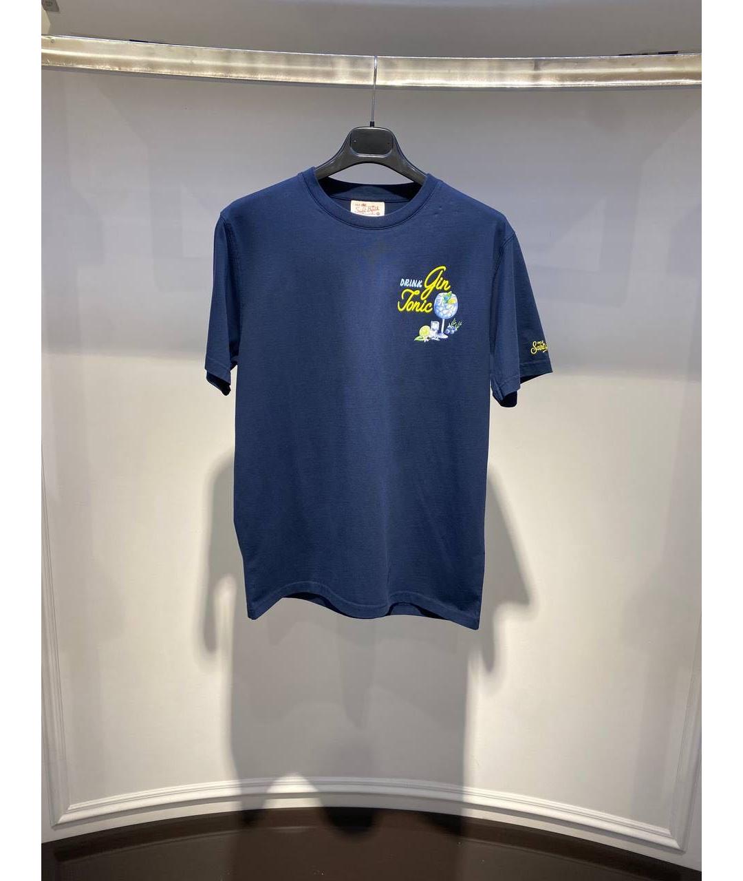 MC2 SAINT BARTH Темно-синяя хлопковая футболка, фото 3