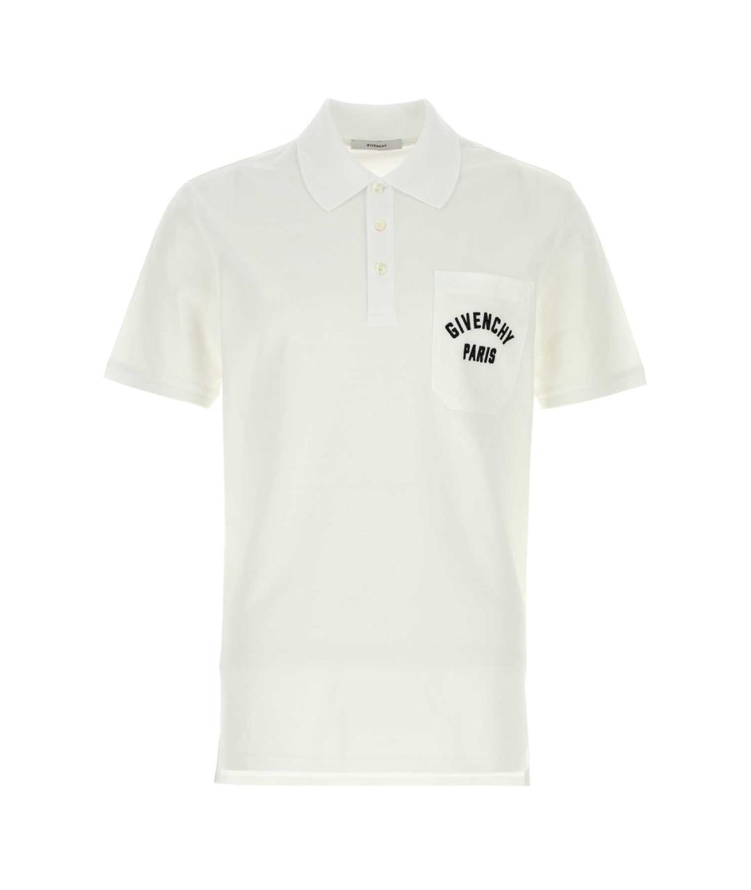 GIVENCHY Белое хлопковое поло с коротким рукавом, фото 1