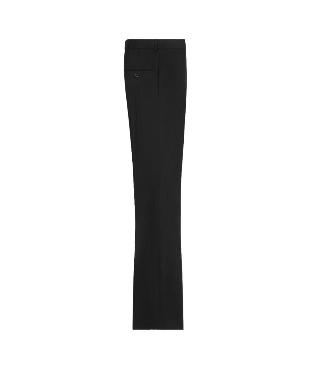 CELINE Черные кашемировые прямые брюки, фото 2