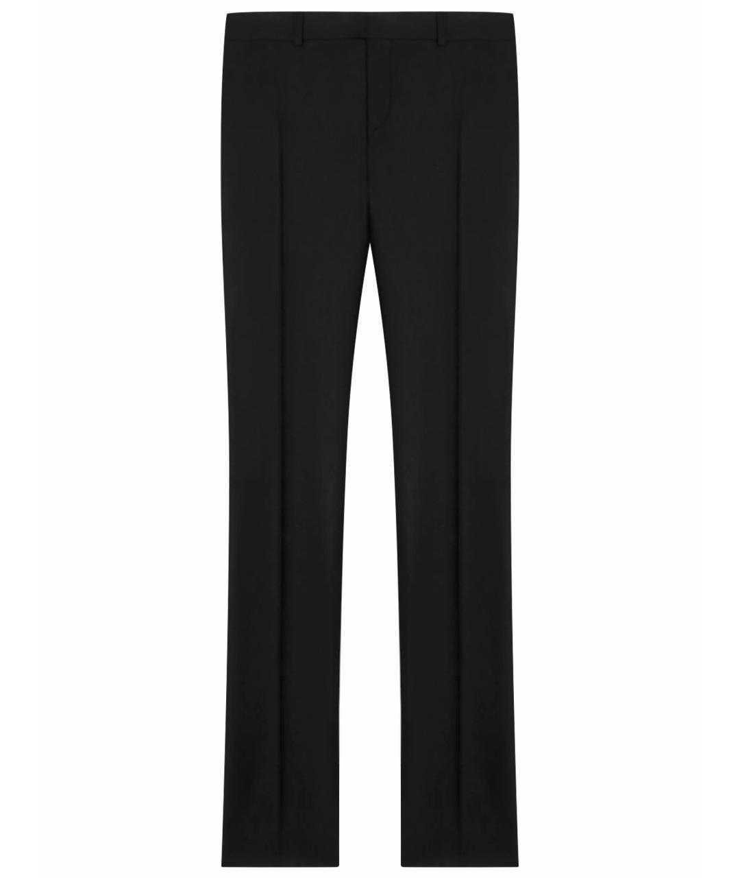 CELINE Черные кашемировые прямые брюки, фото 1